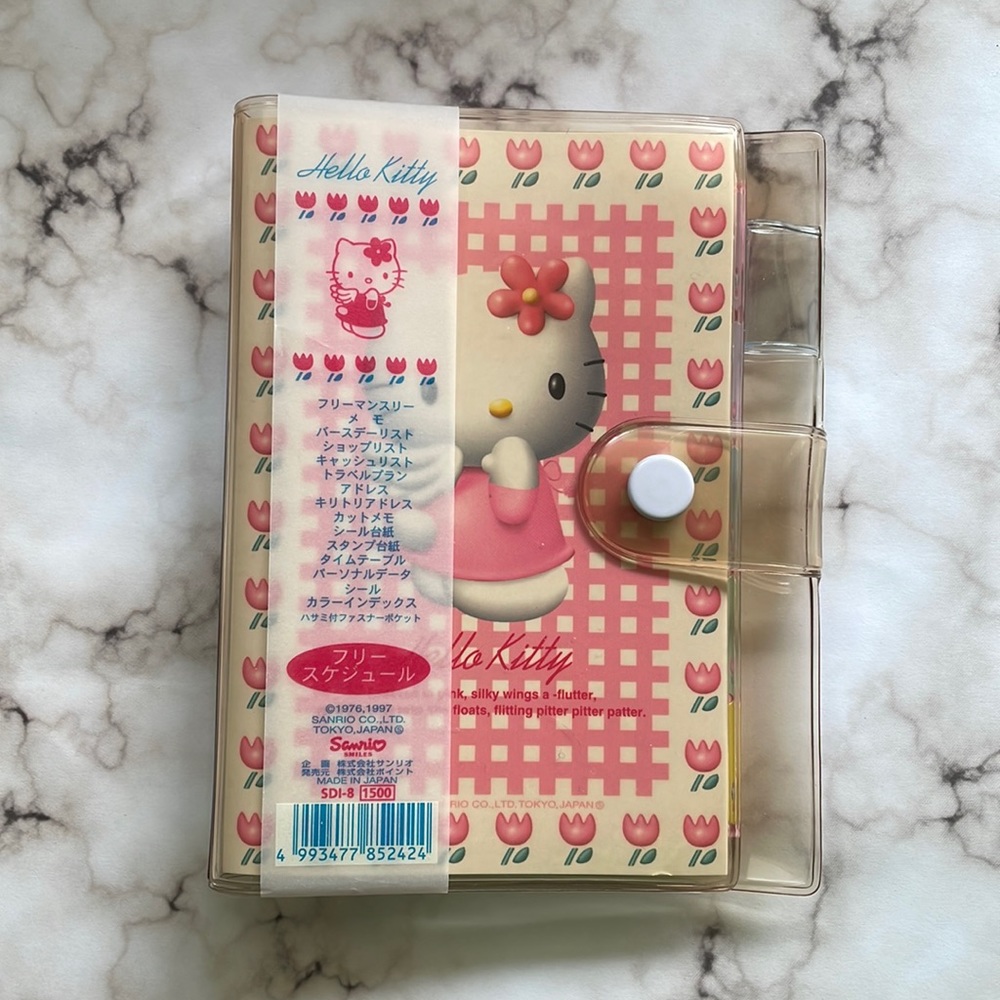 Vintage Sanrio Hello Kitty - Pink Angel Hello Kitty binder 1997 - Picture 1 of 8